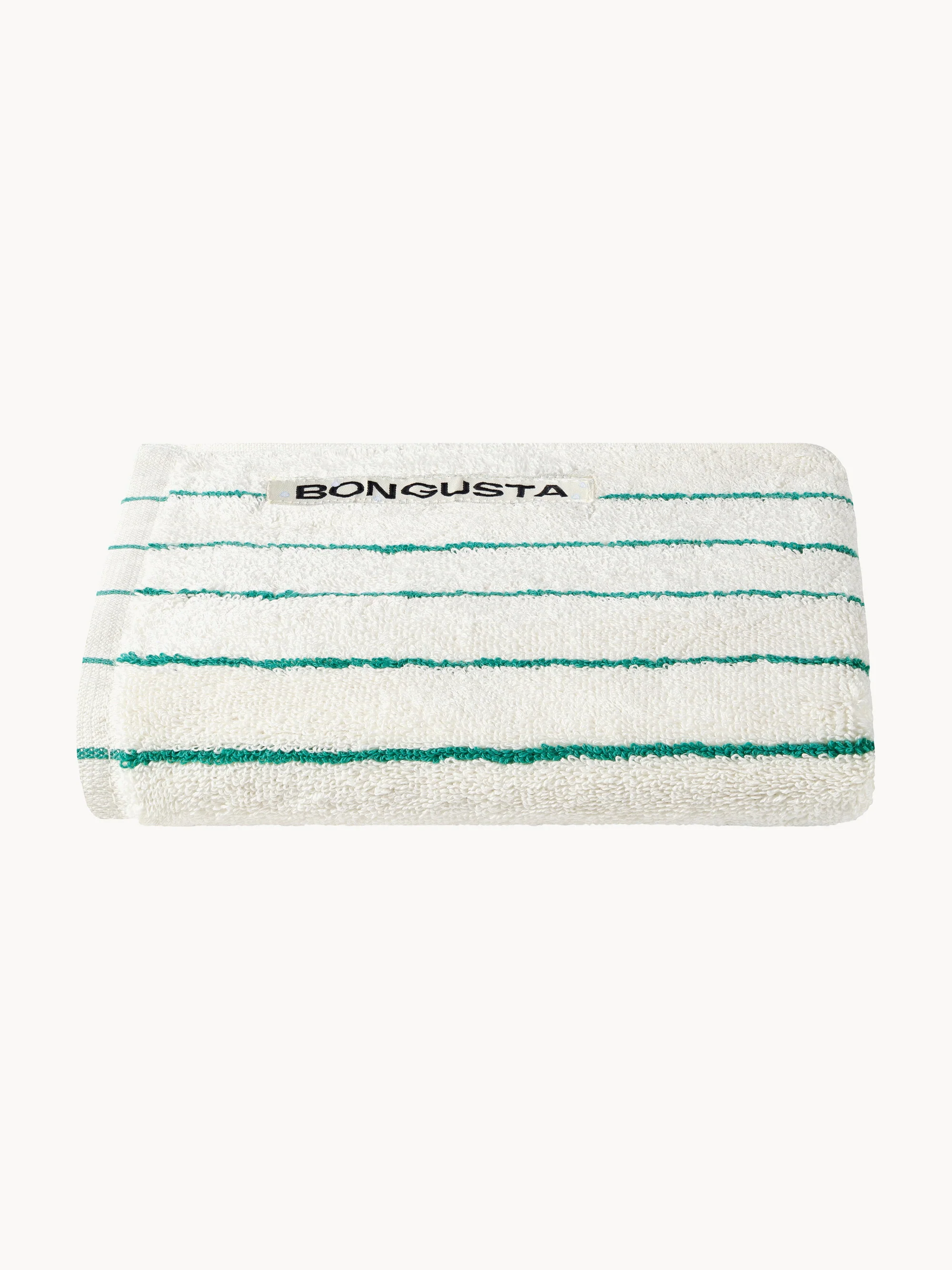 Bongusta Naram cotton towel, White, turquoise green