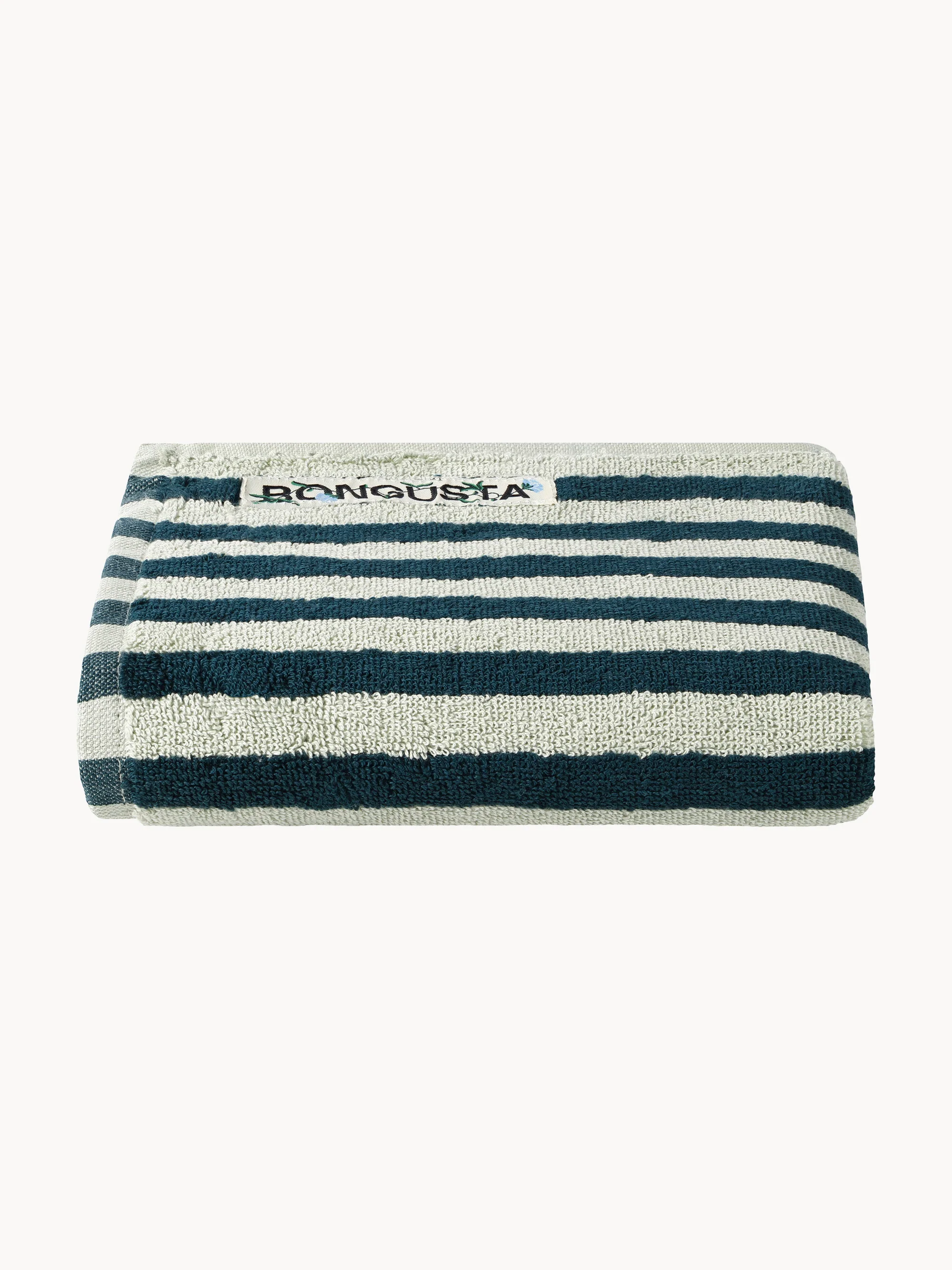 Bongusta Naram cotton towel, Sage green, petrol