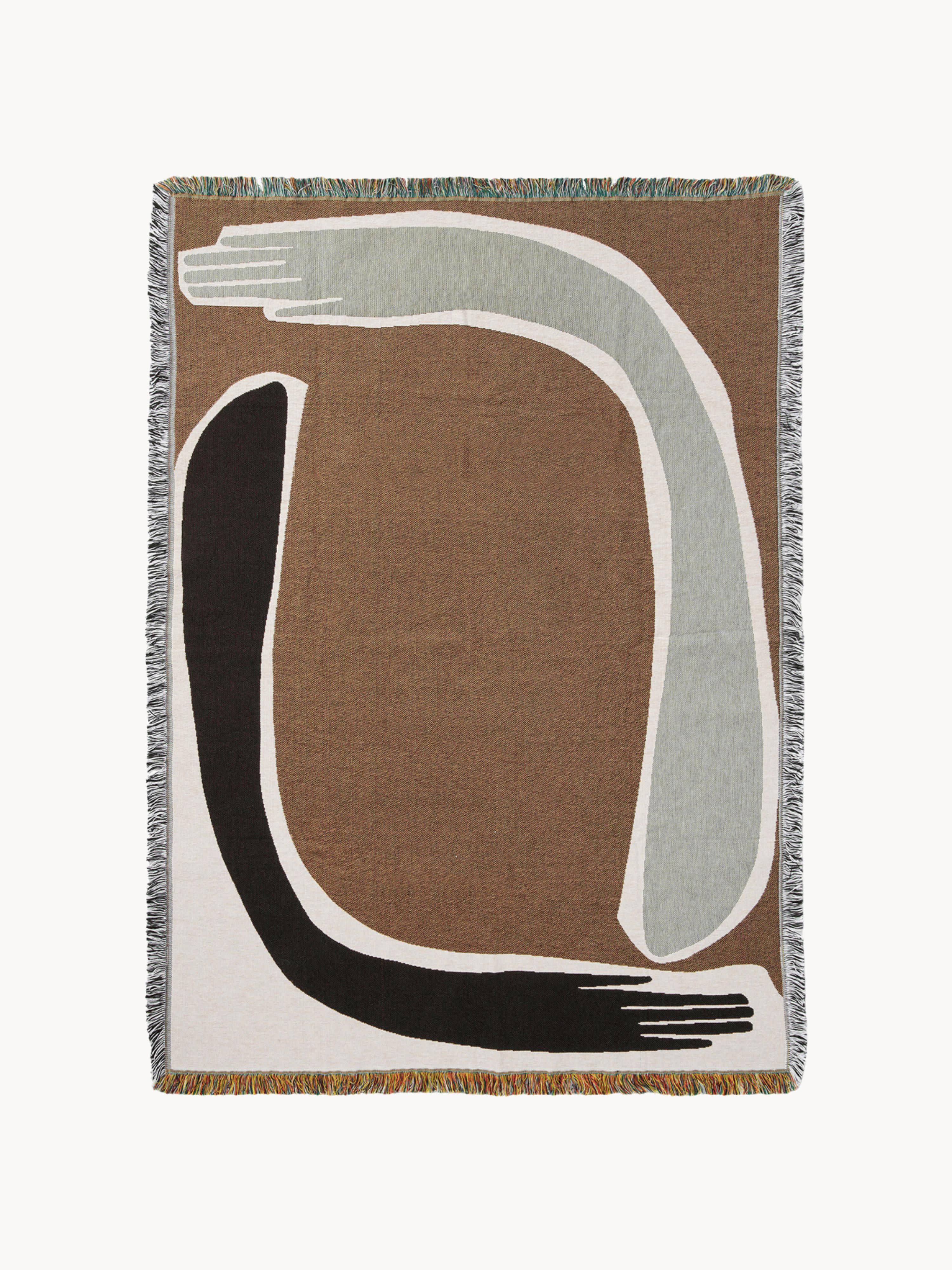 Ferm Living Cotton blanket pose with fringe