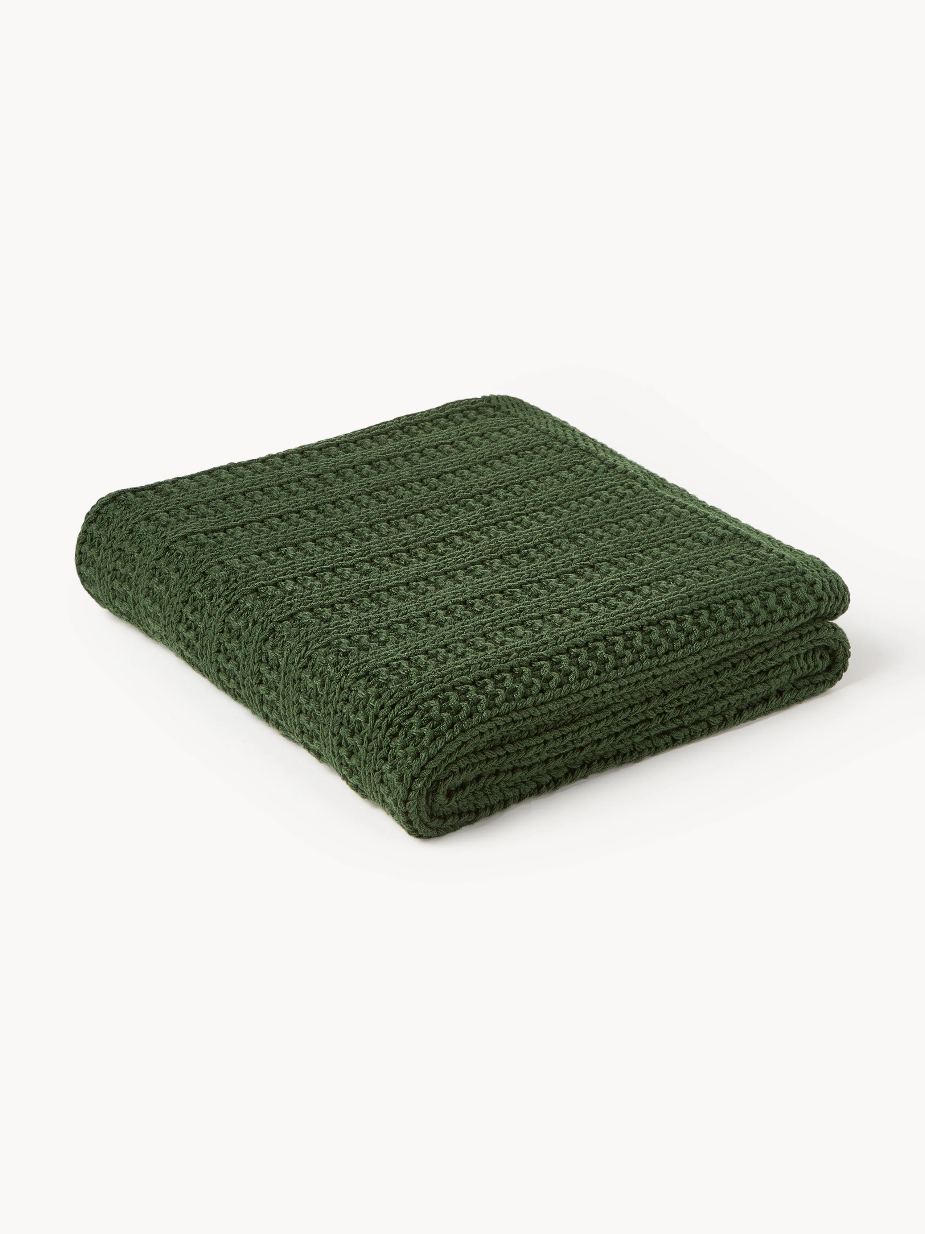 Westwing Collection Savio cotton blanket, Green