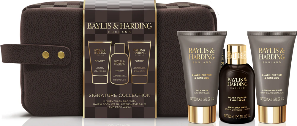 Baylis & Harding Black Pepper & Ginseng gift set (cosmetic bag) for men