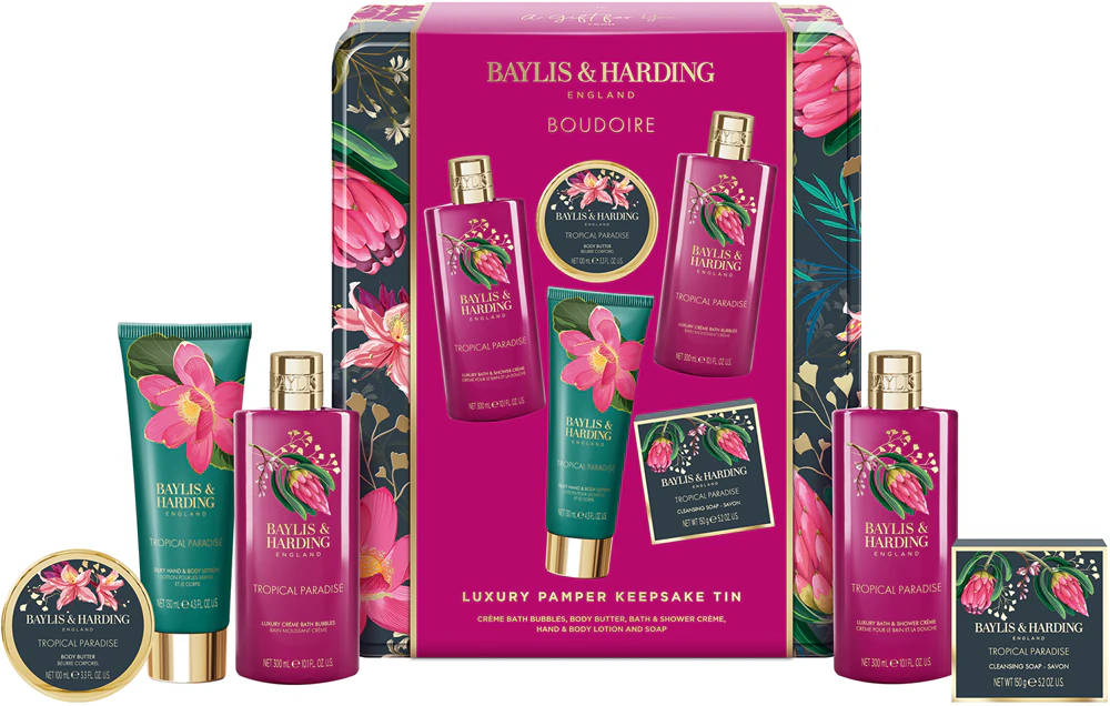 Baylis & Harding Boudoire Tropical Paradise gift set tin