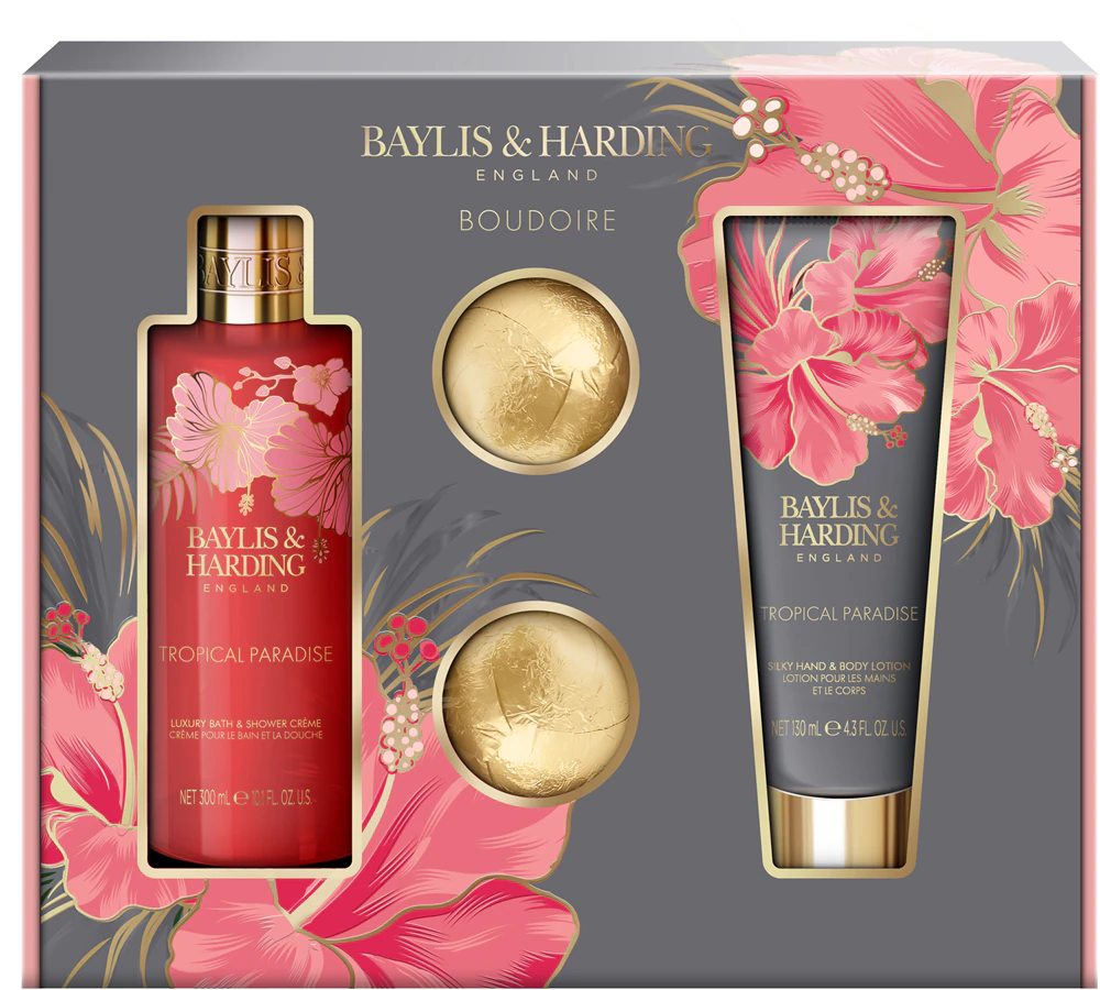 Baylis & Harding Boudoire Tropical Paradise Body Gift Set Banana, Peach & Orange Blossom