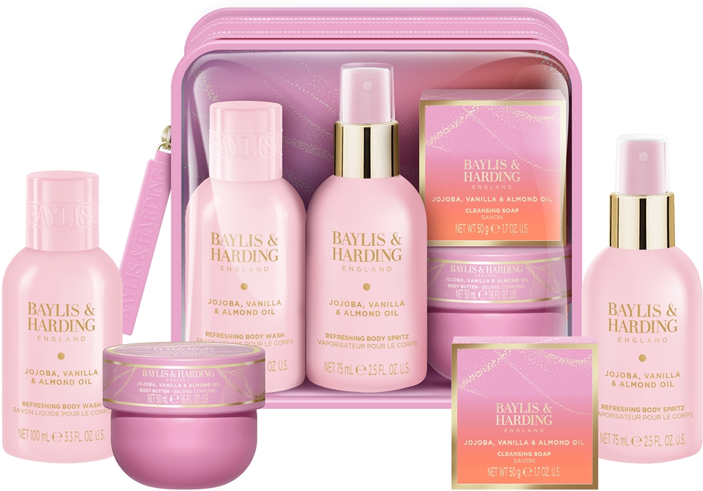 Baylis & Harding Jojoba, Vanilla & Almond Oil Gift Set for On-the-Go 225ml