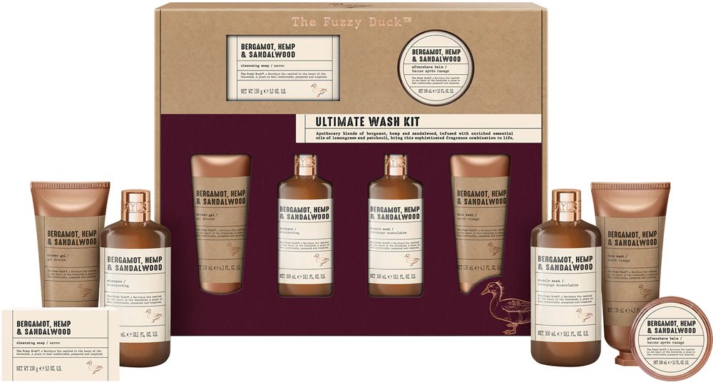 Baylis & Harding The Fuzzy Duck Bergamot, Hemp & Sandalwood Gift Set for Men