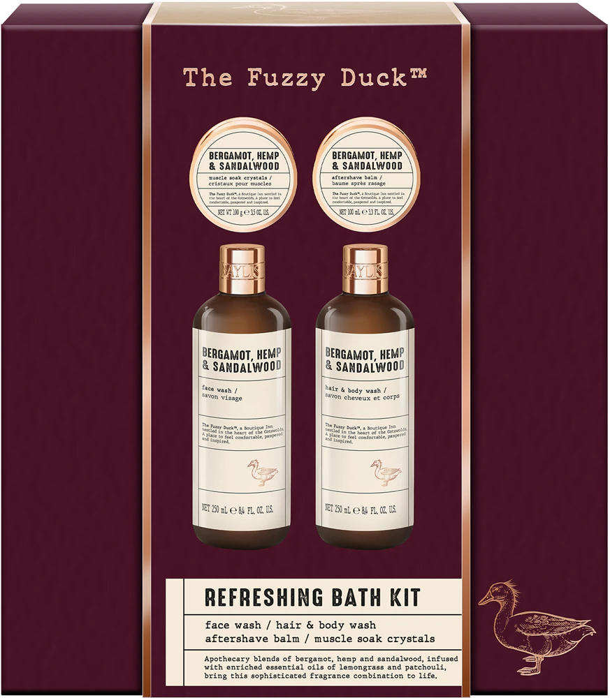 Baylis & Harding The Fuzzy Duck Bergamot, Hemp & Sandalwood Gift Set for Men 600ml