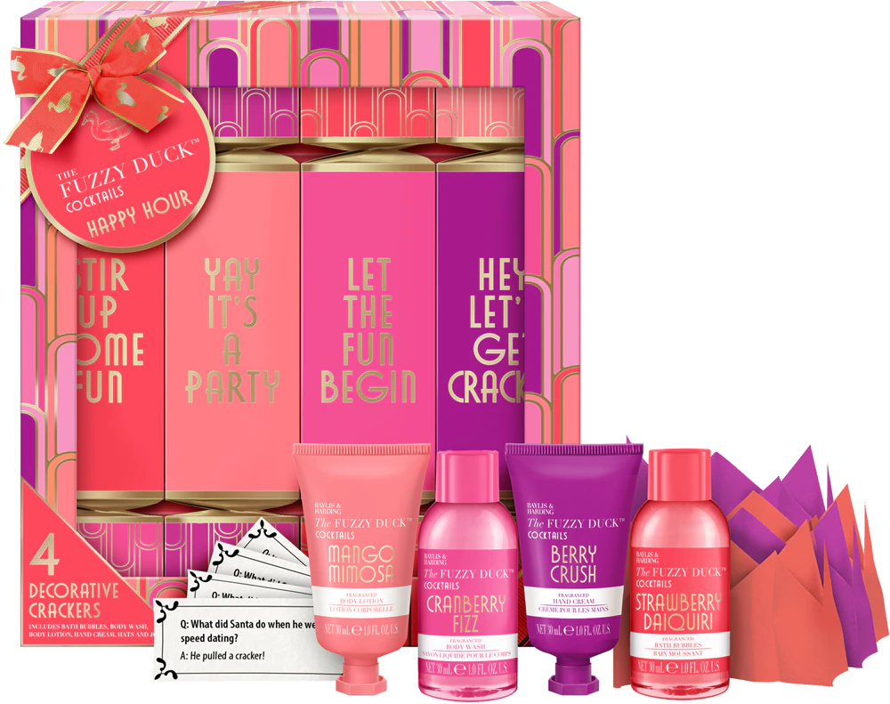 Baylis & Harding The Fuzzy Duck Cotswold Cocktails Gift Set Decorative Crackers