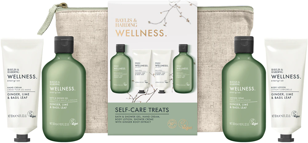 Baylis & Harding Wellness. Energise Gift Set for the Body: Ginger, Lime & Basil Leaf