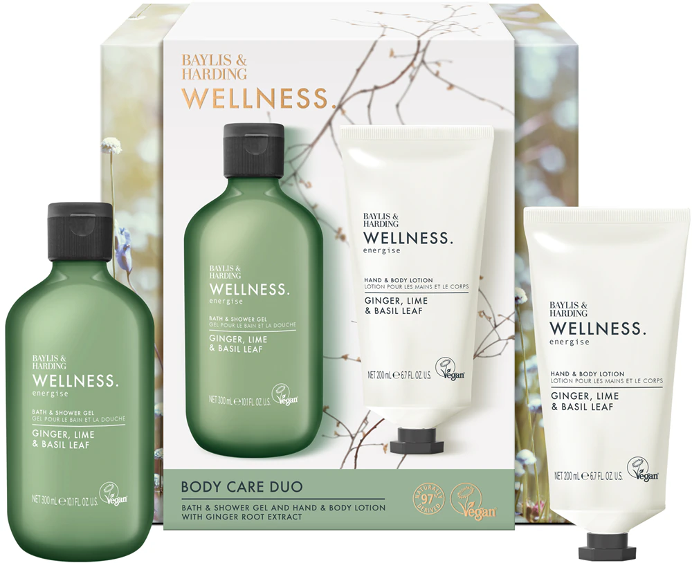 Baylis & Harding Wellness. Energise Gift Set for the Body: Ginger, Lime & Basil Leaf