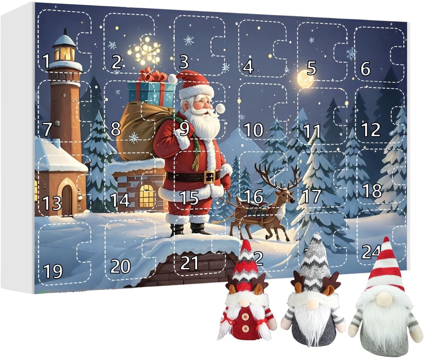 Generic Advent Calendar Gnome Advent Calendar 2024, Christmas Gnome Advent Calendar, Christmas Calendar 2024, Gnome Doll 24 Days Countdown Calendar for Children and Adults