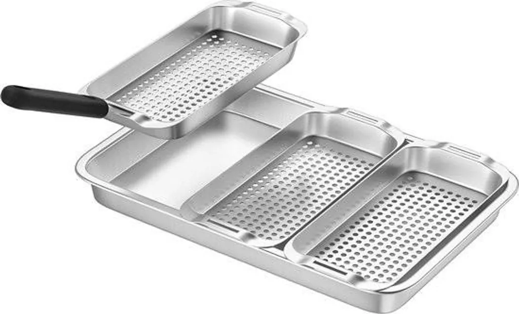 Merkloos BBQ Grill Basket Set - Stainless Steel Accessories for Meat, Fish and Vegetables
