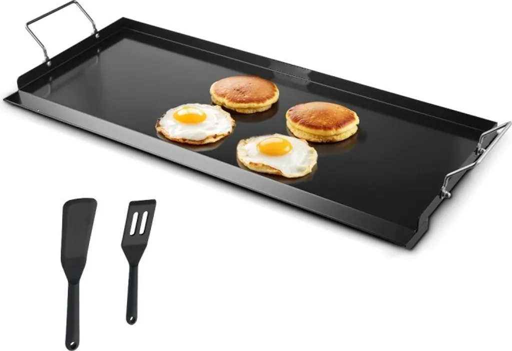 StarTech BBQ Grill Pan Carbon Steel - Flat Grill Plate Cookware 812x310mm