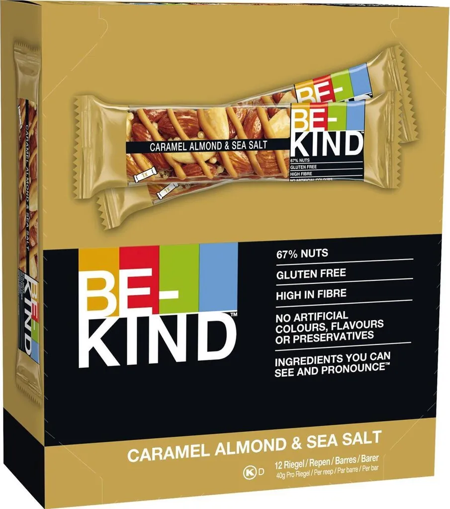 BE-KIND 396666 BE-KIND Caramel Almond & Sea Salt Nut Bars 12 bars