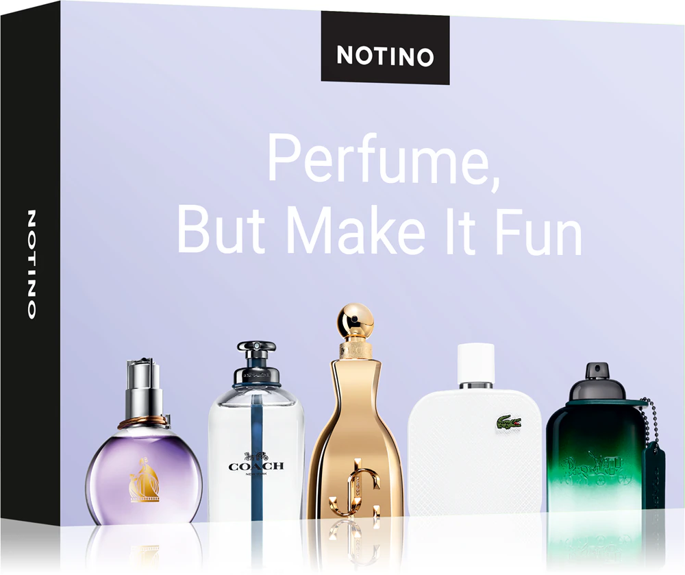 Beauty Discovery Box Notino Perfume, But Make It Fun Lanvin Éclat dArpège, Jimmy Choo I Want Choo Le Parfum, Lacoste Eau de Lacoste L.12.12 Blanc, Coach Green, Coach Open Road Unisex, 9.2 ml