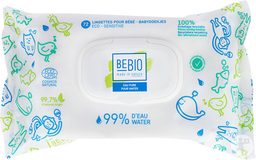 Bébio baby wipes 99% water 72 pieces