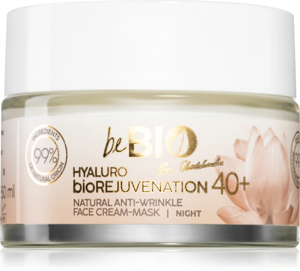 beBIO Ewa Chodakowska Hyaluro Bio Rejuvenation 40+ moisturizing night cream against wrinkles