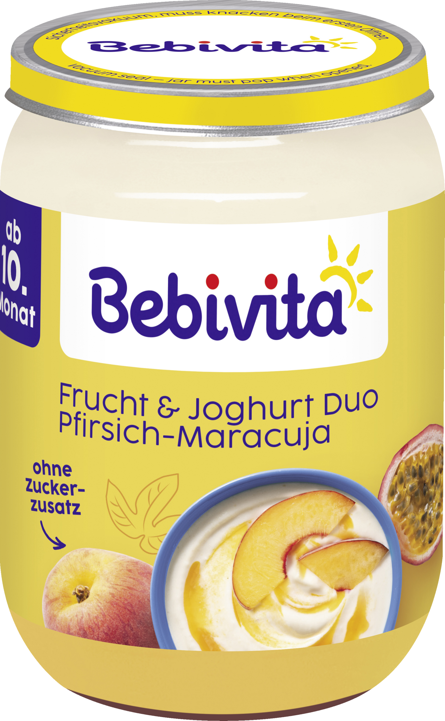 Bebivita Organic Fruit & Yogurt Duo Peach-Passion Fruit