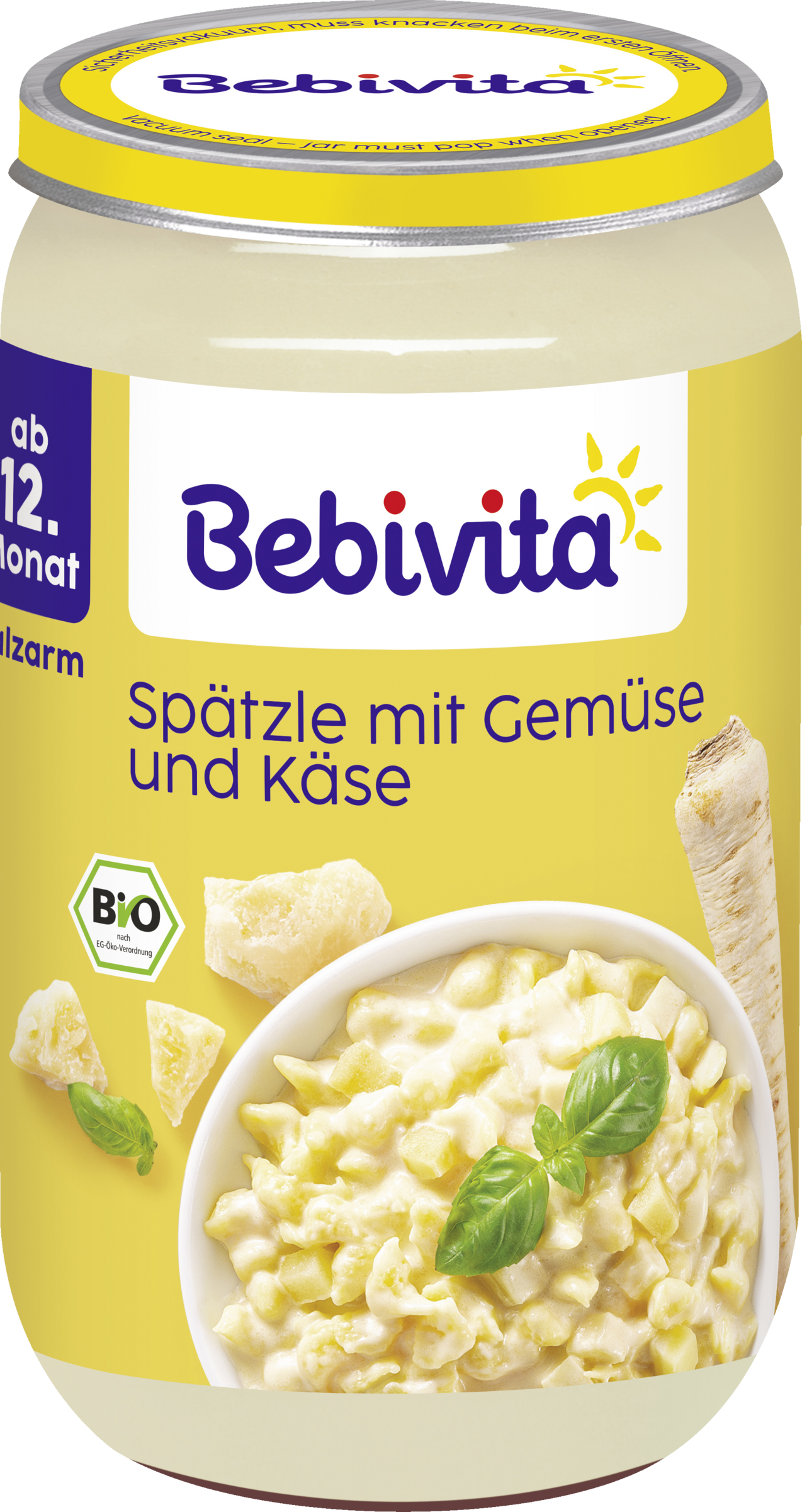 Bebivita Organic Spätzle with vegetables and cheese from 12 months