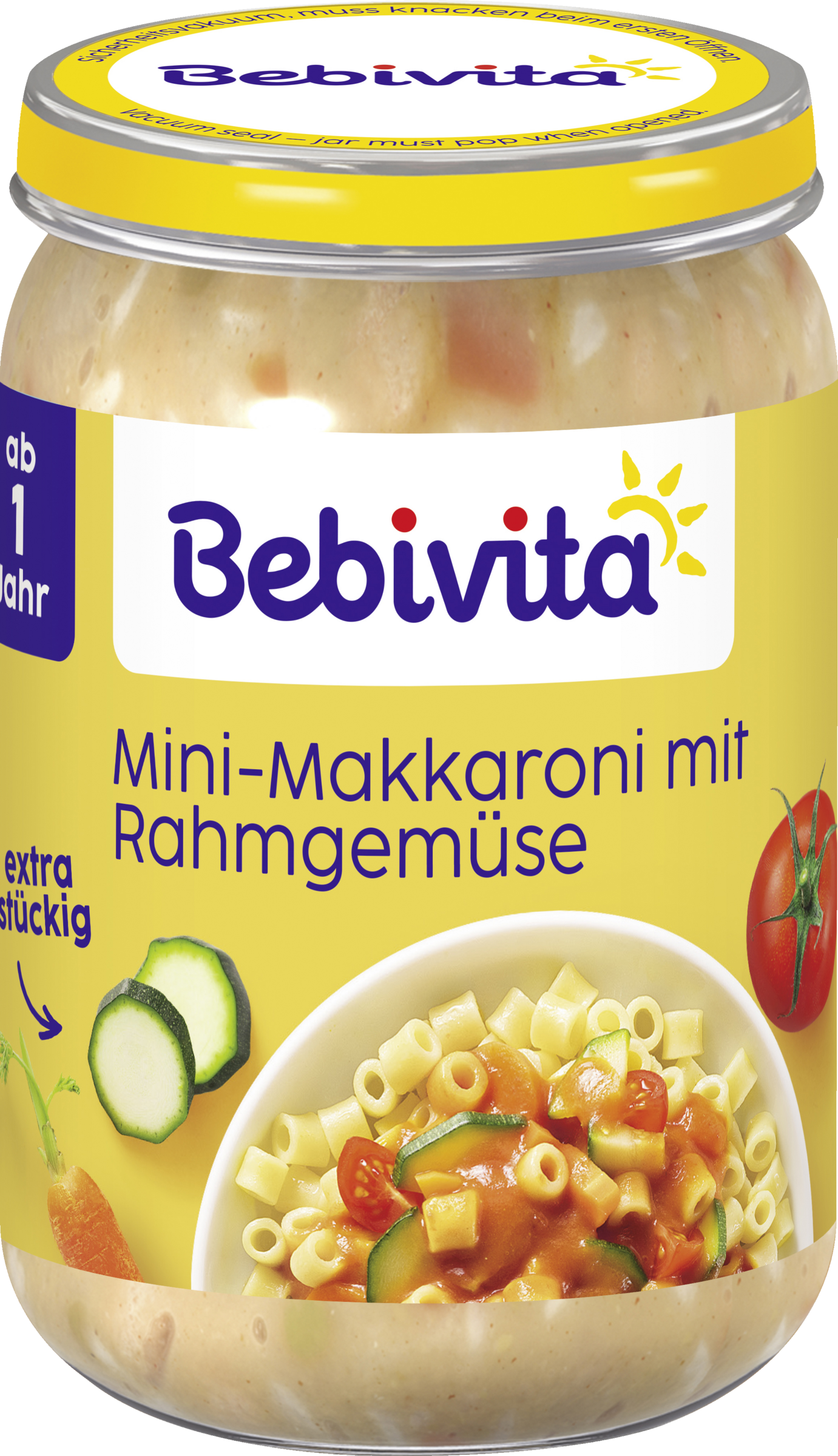 Bebivita mini macaroni with colorful creamed vegetables