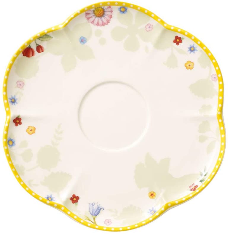 Villeroy & Boch Villeroy and Boch Spring Awakening Hard Porcelain Coffee/Tea Saucer, Multi-Colour, Medium