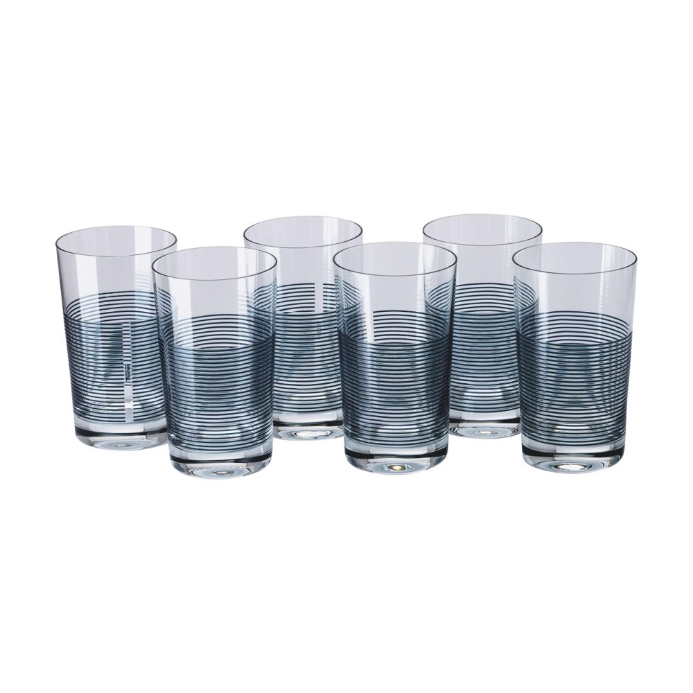 Thomas Porzellan Mug set 6 pcs. Nordic Stripes Night Blue Thomas Porcelain