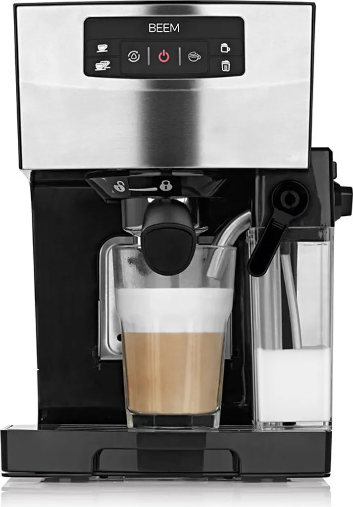 DS Produkte BEEM ESPRESSO-CLASSICO II Espresso Machine with Portafilter, 15 bar, Milk Tank, Adjustable Milk Frother, Thermoblock System, Cup Warmer, Tamper/Combination Spoon