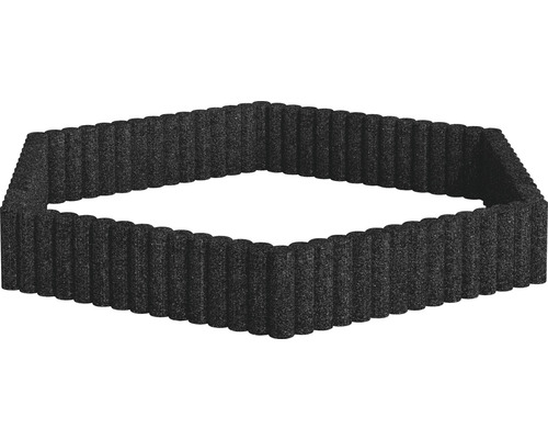 Bed edging, lawn border, sandpit, Terrasoft with pipe, 100 x 8 x 27.5 cm, 6 pieces, anthracite