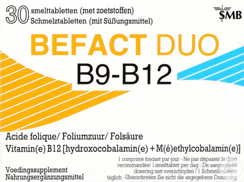 Restaxil Befact Duo B9-B12 30 orodispersible 30 tablets