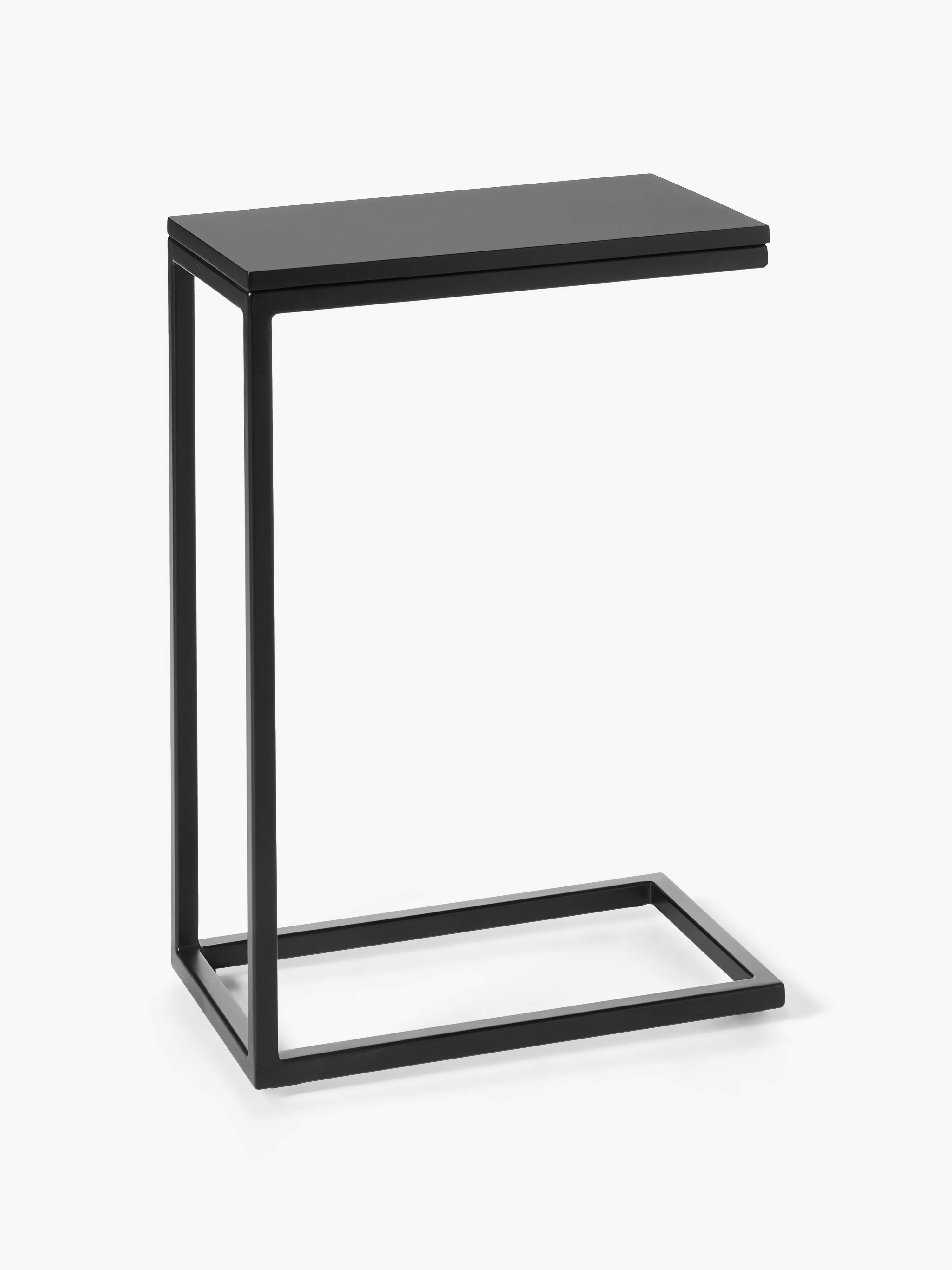 Westwing Collection Celow side table made of mango wood, Black