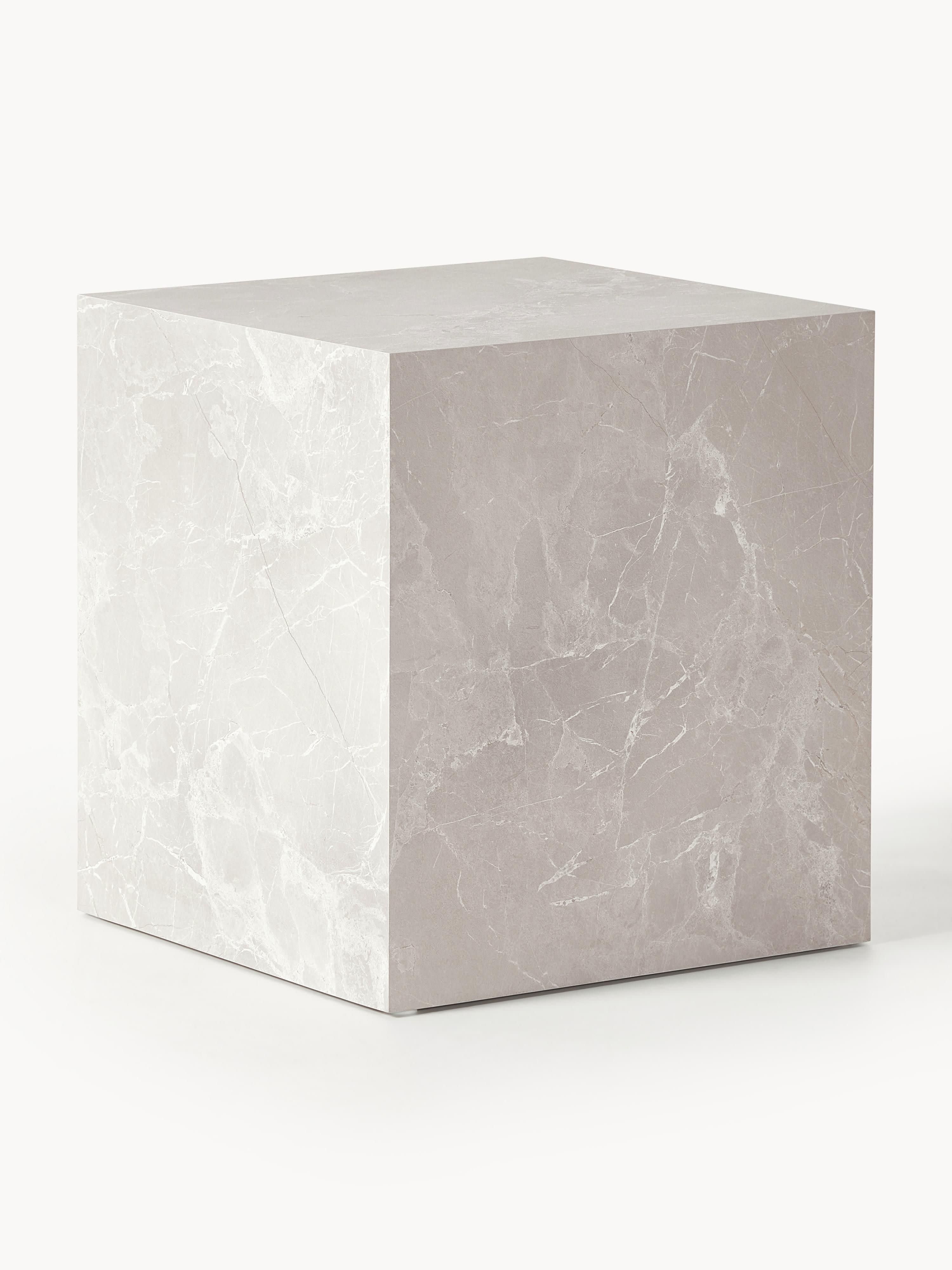 Westwing Collection Lesley side table in travertine look