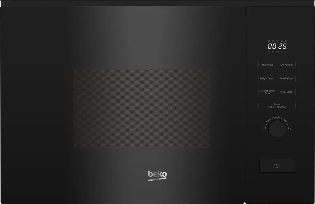 Beko BMGB20212B Freestanding Microwave, 800W, Grill 1000W, Built-in, 20L, Child Lock, 8 Cooking Programs, Black