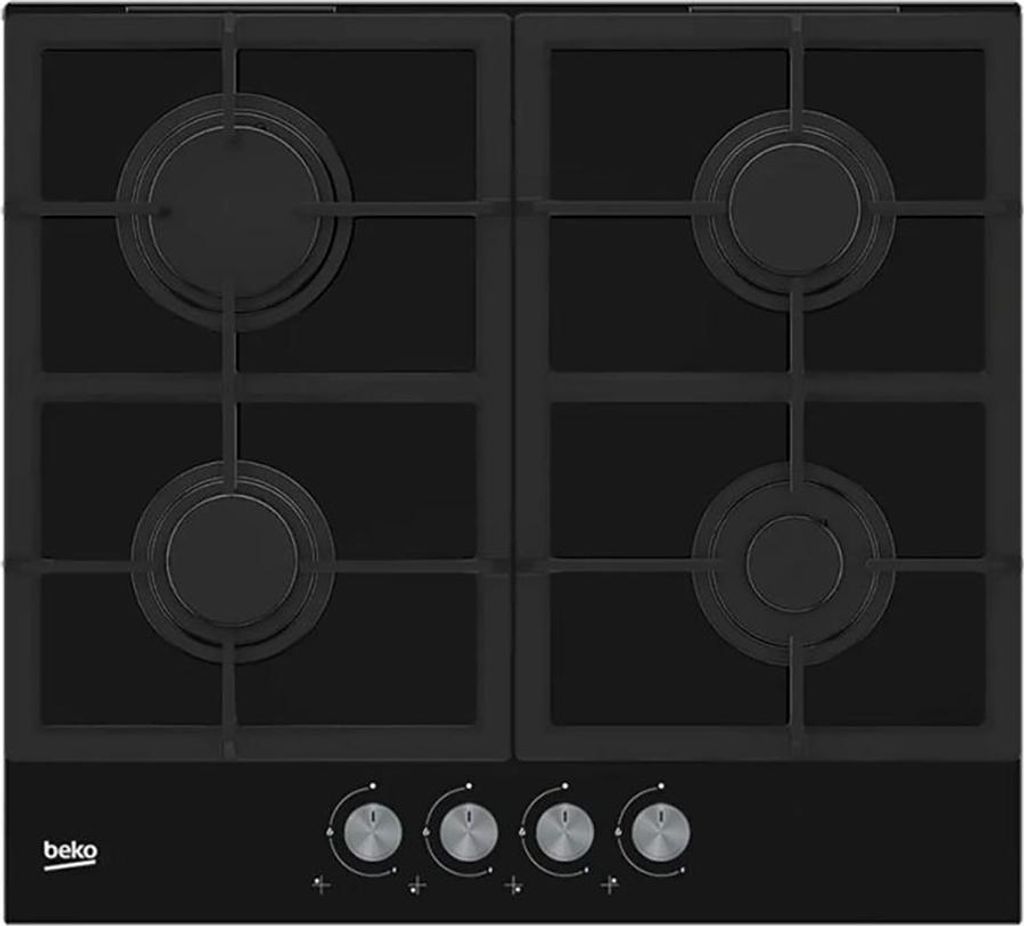 BEKO HILG 642C5 SB - Black - Integrated - 60 cm - Gas hob - 4 zone(s) - 4 zone(s)