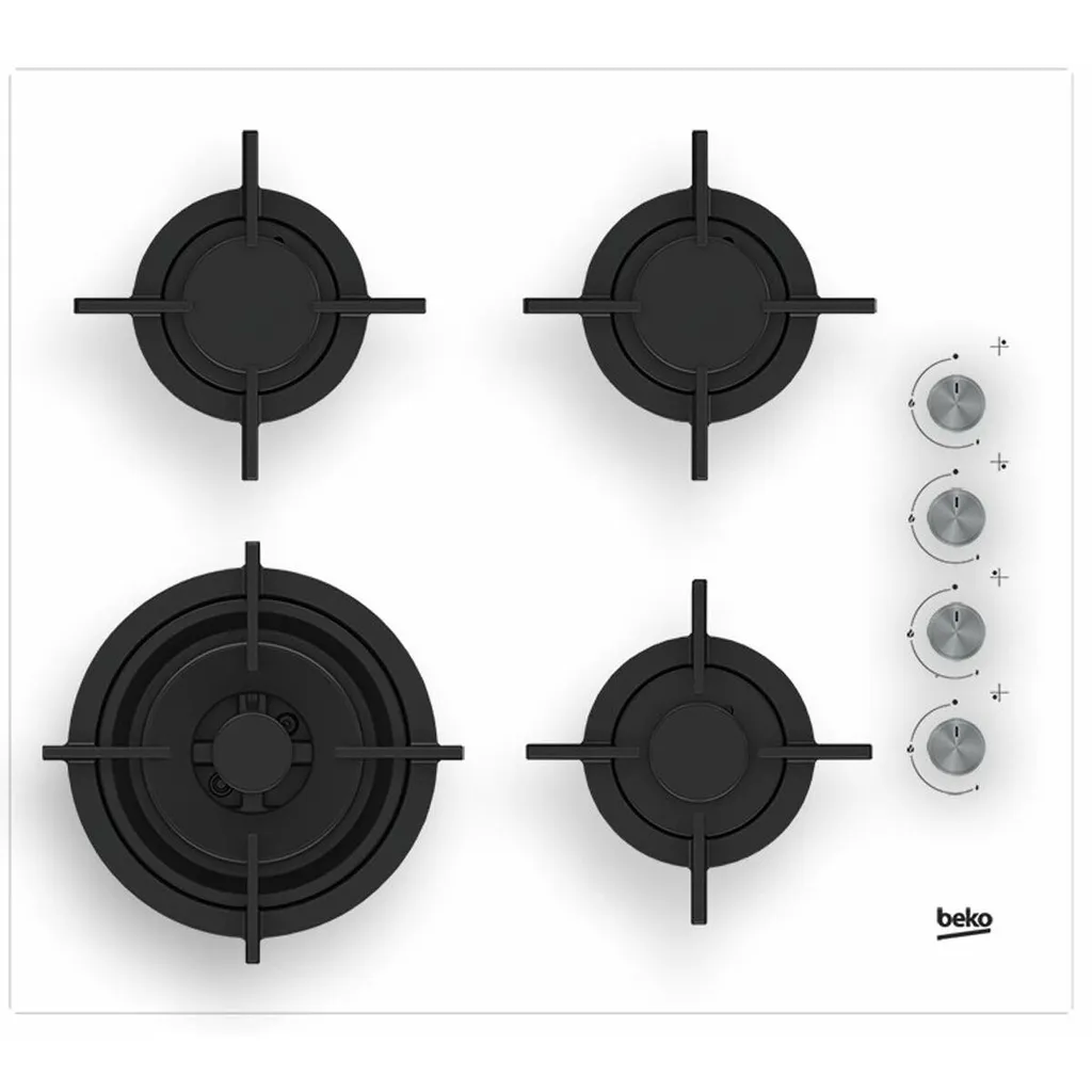 Beko HILW64122SW Cooktop White Integrated 60 cm Gas 4 Zone(s)