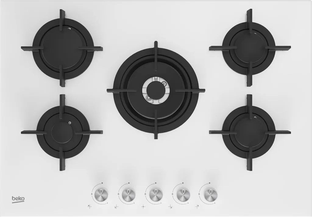 Beko HILW75222SW Built-in hob 75 cm gas 5 burners white