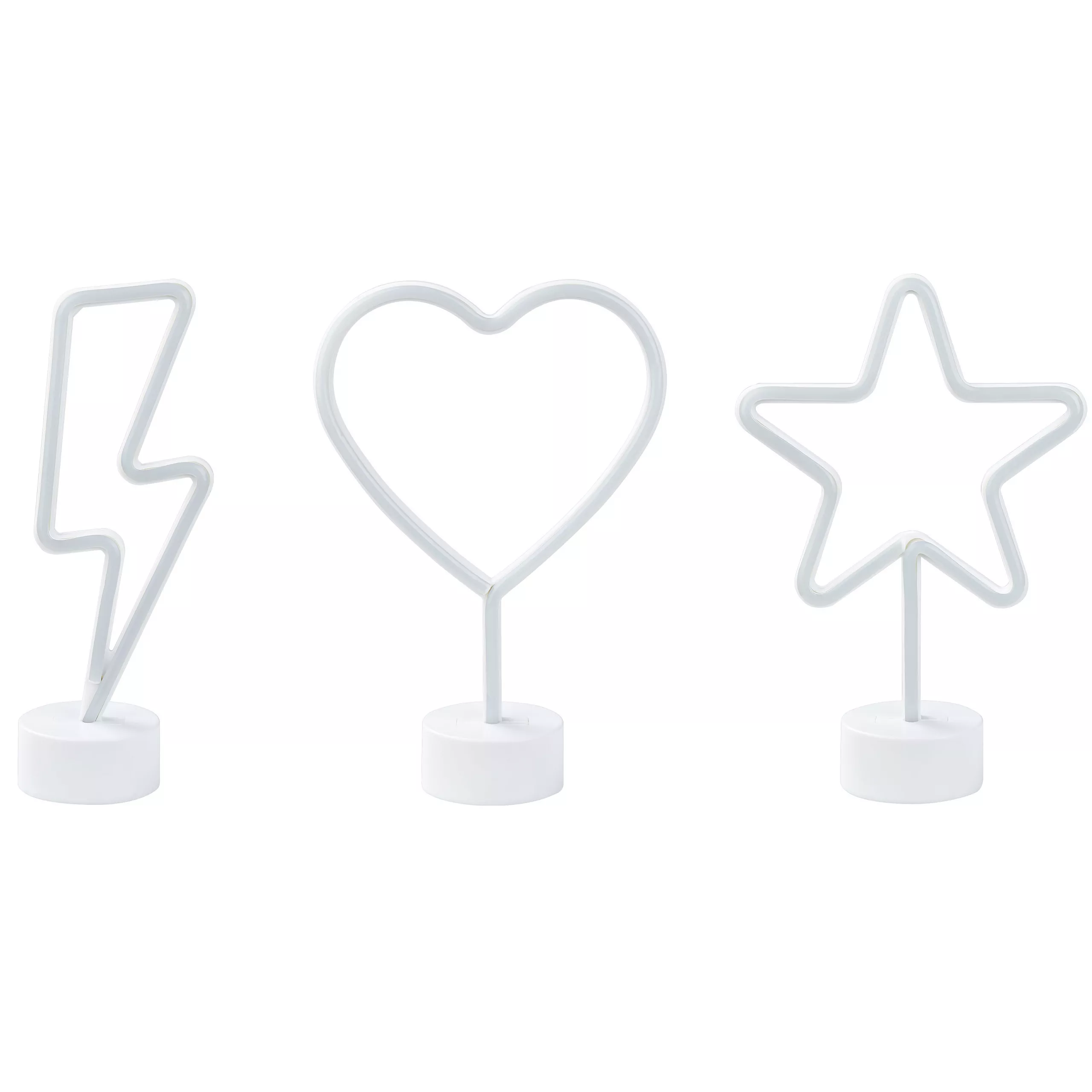 Beliani NEON LIGHT set of 3 Floretta 26-8-8/28-8-8/30-8-8 cm