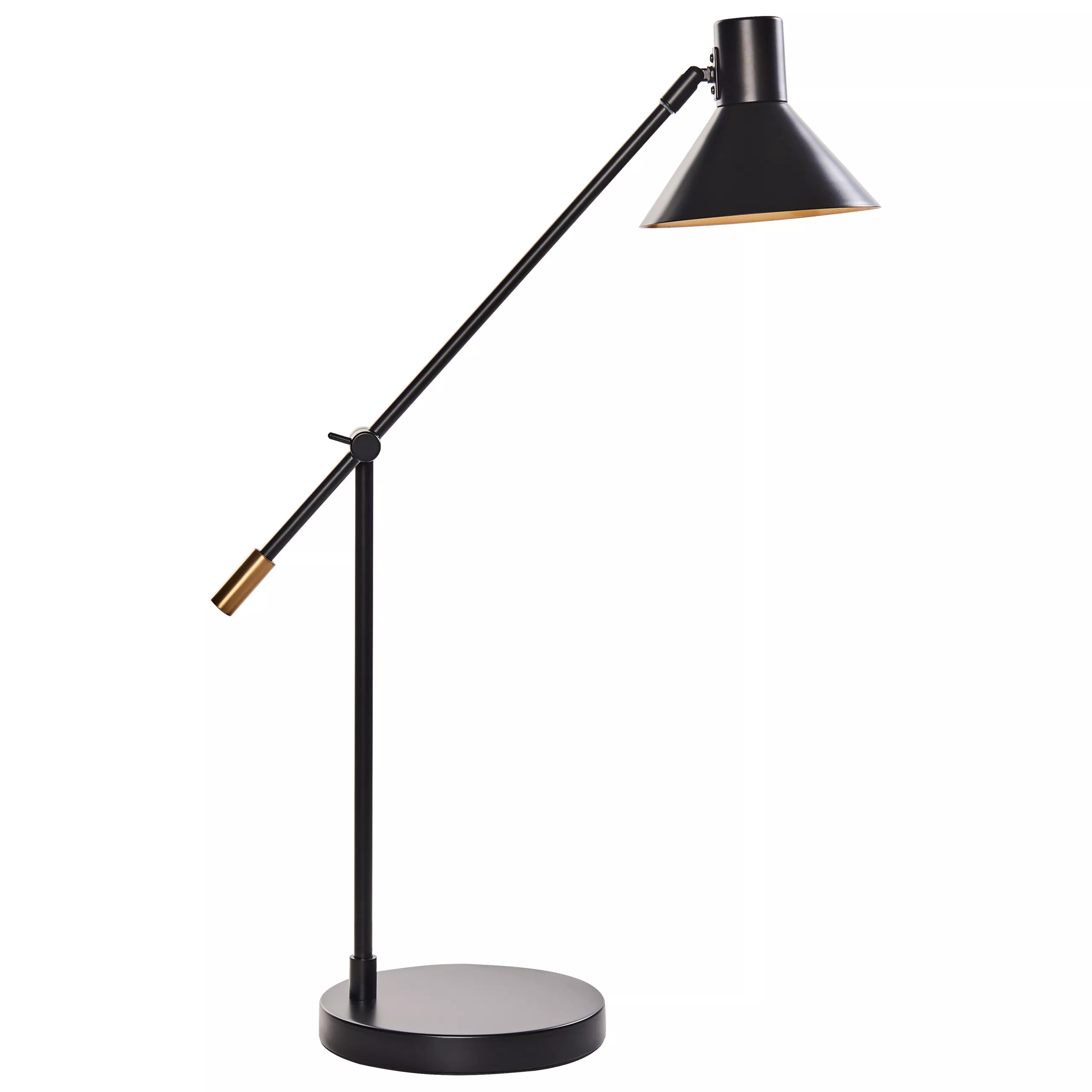 Beliani Desk Lamp Black/Gold Pinkeen