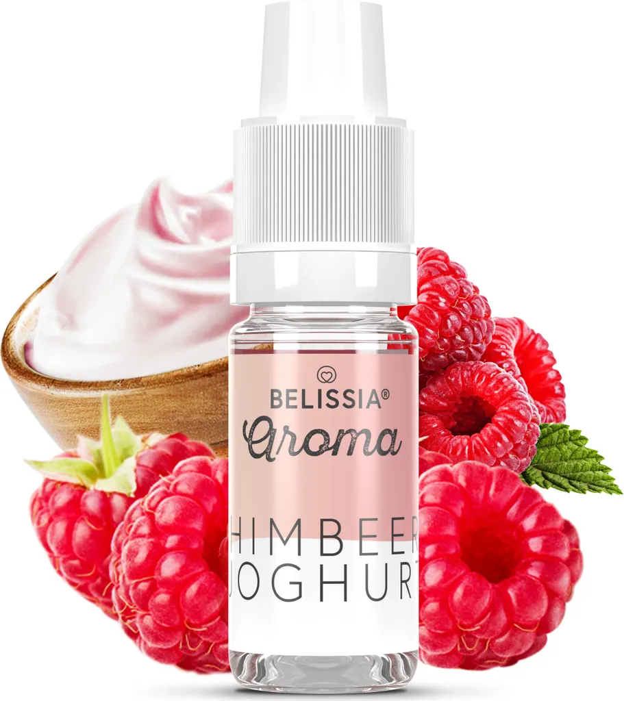 Rudler & Rocks Belissia food flavoring raspberry yogurt - 10ml high-dose flavor - calorie-free, vegan - for food, drinks, shakes, quark, fog machines and much more.