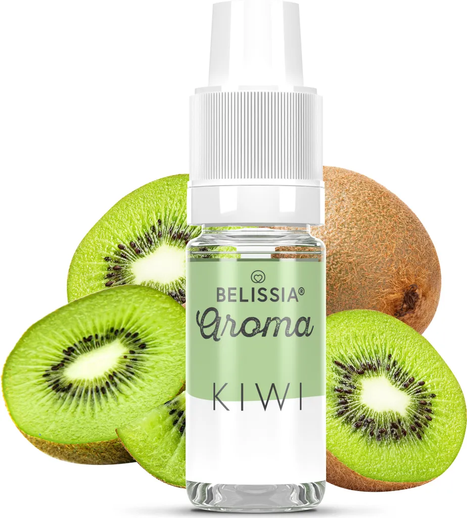 Rudler & Rocks Belissia Food Flavoring Kiwi - 10ml High-Dose Flavoring - Calorie-Free, Vegan - For Food, Drinks, Shakes, Quark, Fog Machine, Diffuser and much more.