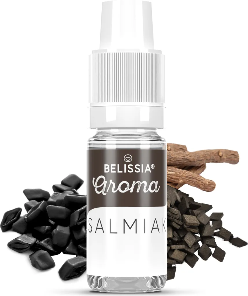 Rudler & Rocks Belissia Food Flavoring Salmiak - 10ml High-Dose Flavoring - Calorie-Free, Vegan - For Food, Drinks, Shakes, Quark, Fog Machines, Diffusers, and Much More