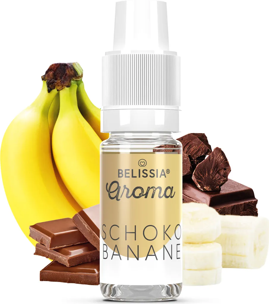 Rudler & Rocks Belissia food flavoring chocolate-banana - 10ml high-dose flavor - calorie-free, vegan - for food, drinks, shakes, quark, fog machines and much more.