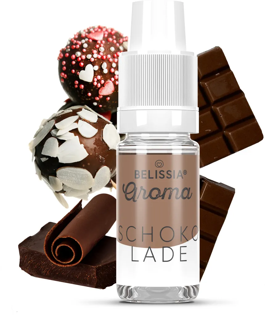 Rudler & Rocks Belissia Food Flavoring Chocolate - 10ml High-dose flavor - Calorie-free, Vegan - For food, drinks, shakes, quark, fog machines and much more.
