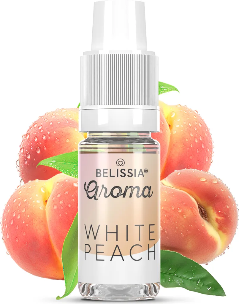 Rudler & Rocks Belissia Food Flavoring White-Peach - 10ml High-dose flavor - Calorie-free, Vegan - For food, drinks, shakes, quark, fog machines, and much more.