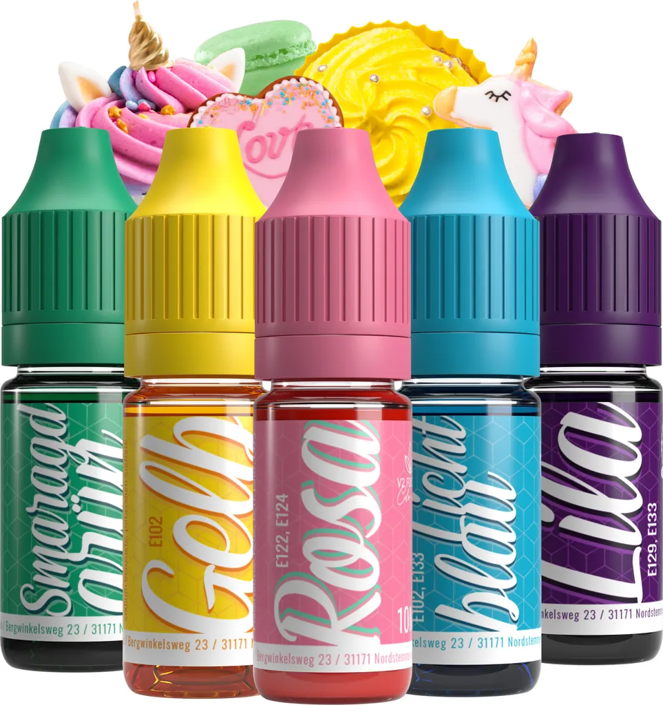 Rudler & Rocks Belissia Unicorn Food Coloring Set – 5x10ml liquid & highly concentrated – Food-safe food coloring for baking, cooking, fondant, and much more – vegan