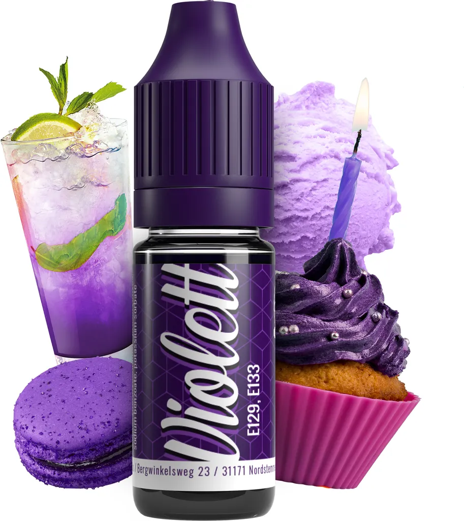 Rudler & Rocks Belissia Food Coloring Violet - 10ml liquid & highly concentrated - Food-safe food coloring for baking, cooking, fondant & DIY - vegan