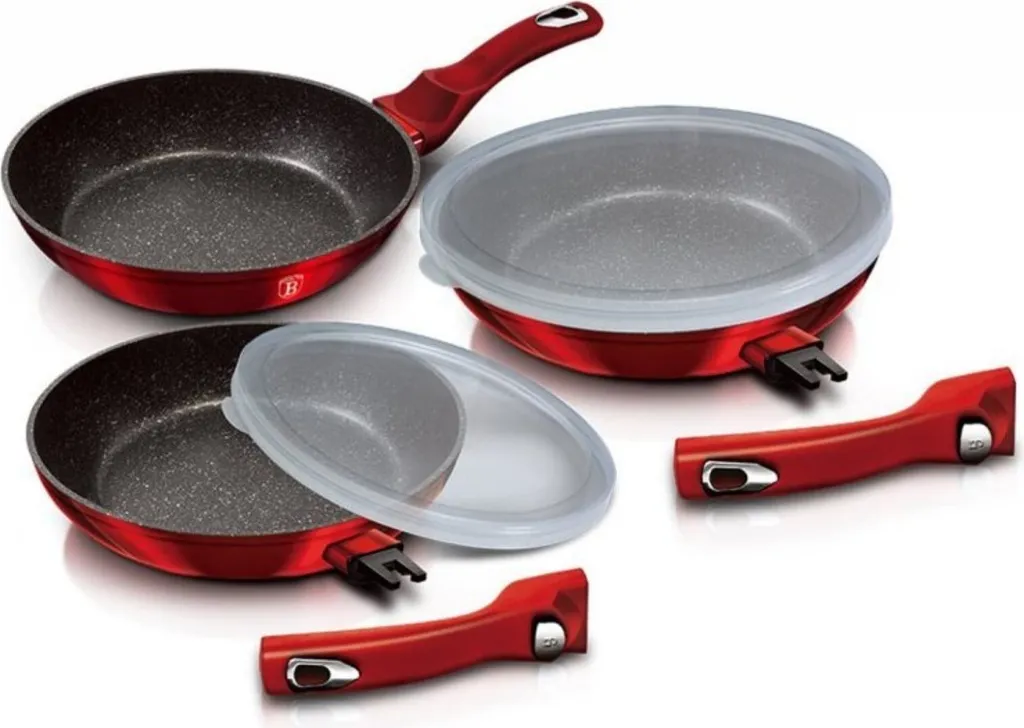 Berlinger Haus frying pan set BH-7053 Granite 3-piece Burgundy