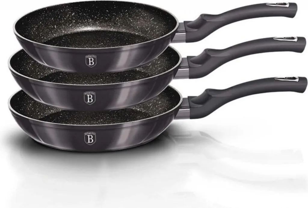 Berlinger Haus granite pans BH-6903 Carbon Pro set of 3 graphite metallic