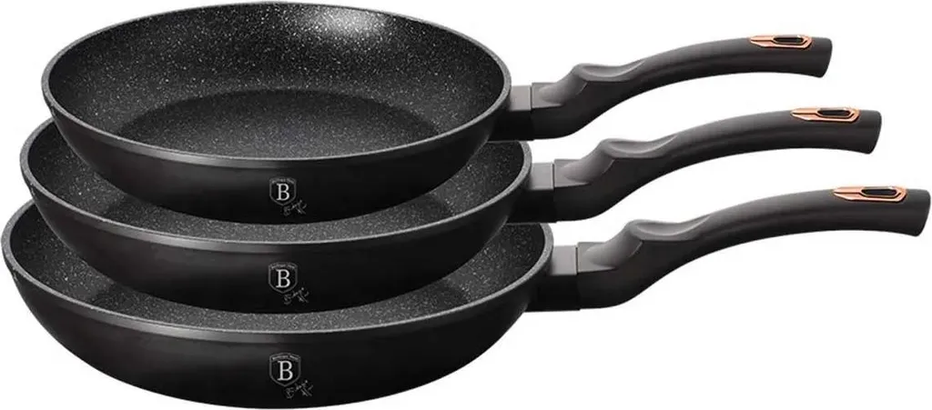Berlinger Haus Granite Pan Set BH-6158 Black 3 Pieces