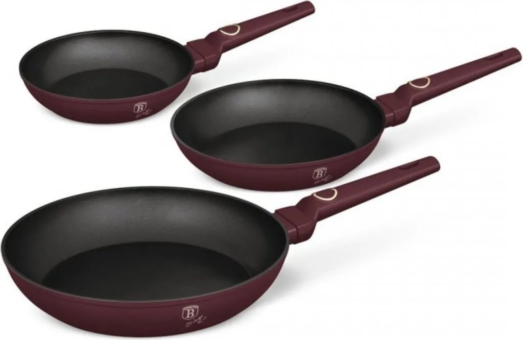 Berlinger Haus titanium pans set of 3 BH-8048 Bordeaux