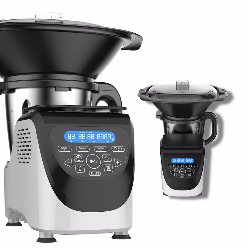 Best Direct Chef O Matic Kitchen Robot, food processor with cooking function, 1200 watts, 3.00 l bowl, with steamer attachment, digital scale