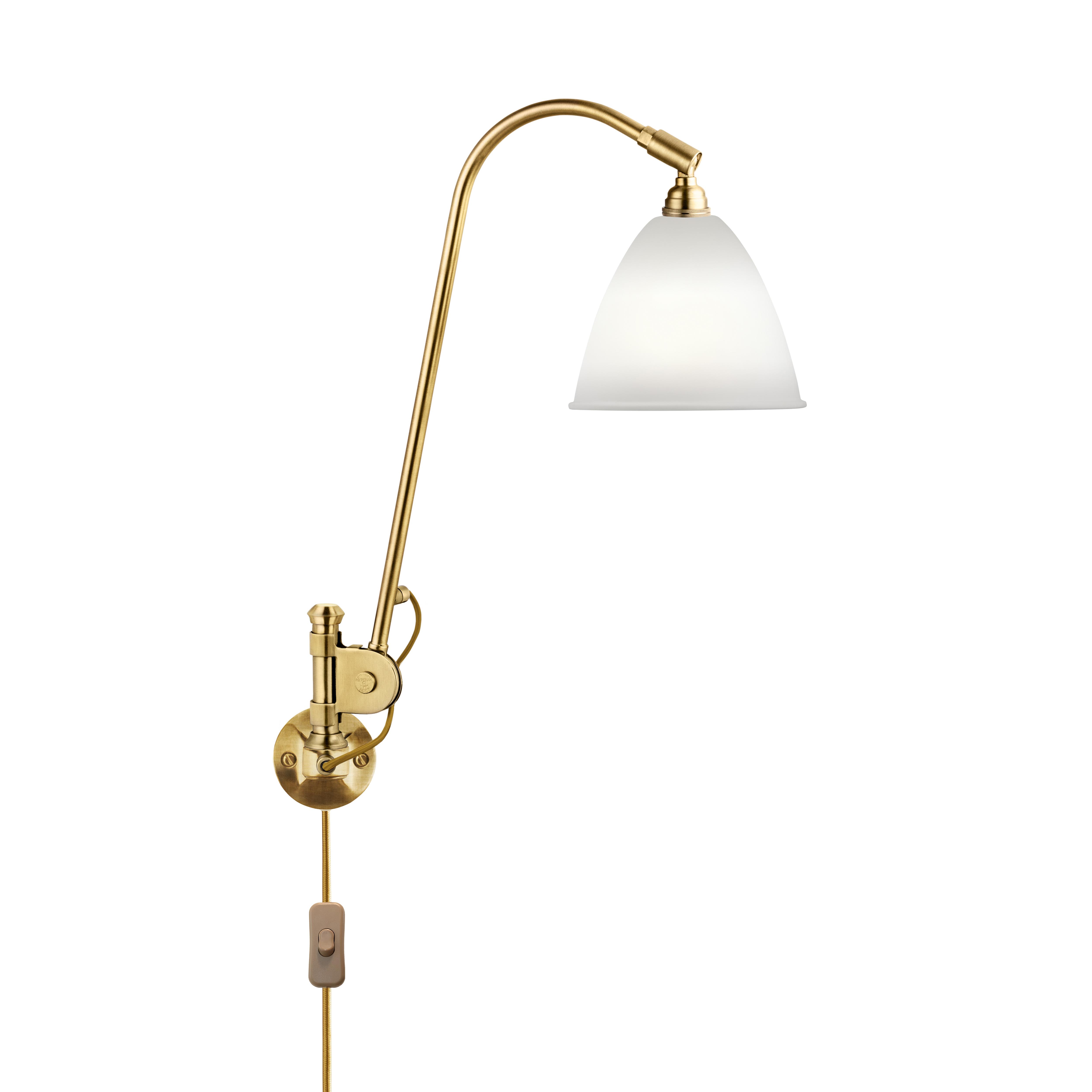 gubi Bestlite BL6 wall light, Gold/White